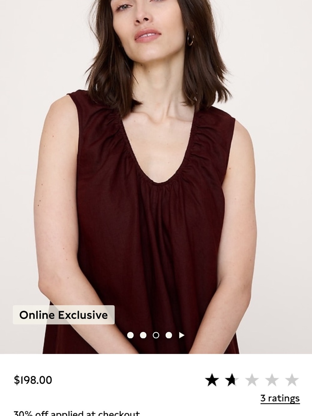 Banana Republic Linen Scoop Neck Dress - Picture 4 of 10